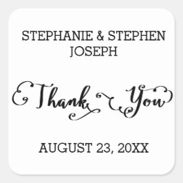 Names Script Hartelijk dank - Square Sticker