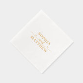 Names Script Heart Wedding Folie Servetten (Rechts)