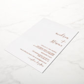 Names script het eenvoudige script roos gold folie uitnodiging (Gedraaid)