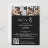 Names script lijst zwart 4 foto alles bij 1 bruilo kaart (Achterkant)