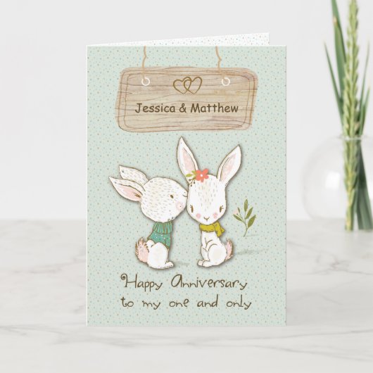  Names Weddenschap Jubileum aan echtgenoot Kaart (Voorkant)