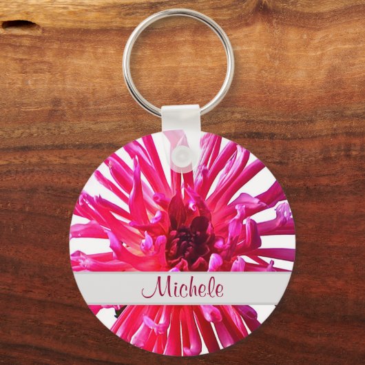 Namesake Pink Dahlia Sleutelhanger (Voorkant)