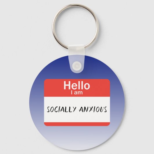 Nametag Sociaal Angstig Sleutelhanger (Voorkant)