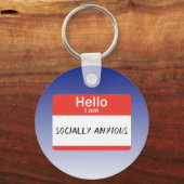Nametag Sociaal Angstig Sleutelhanger (Voorkant)