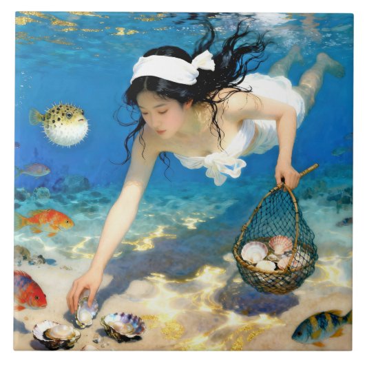 Nami Eternal, een portret van de oceaan Tegeltje (Voorkant)