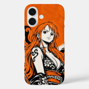 Nami One Piece Oranje Esthetiek Anime iPhone Hoesj 16 Hoesje