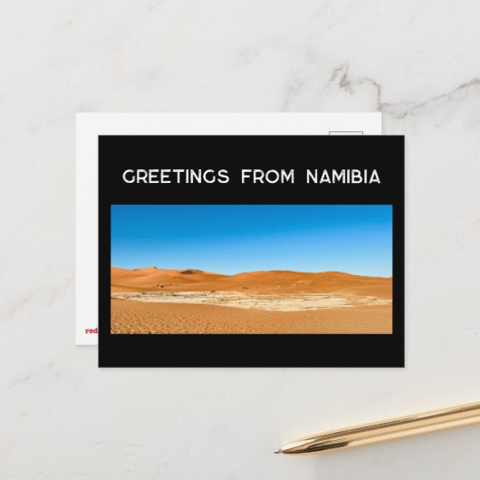 Namib Desert Briefkaart (Voorkant / Achterkant in situ)