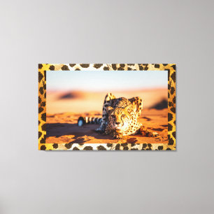 Namib Desert Cheetah Wall Art Canvas Afdruk