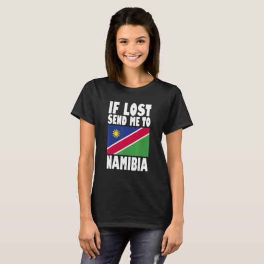 Namibia Flag Design  If lost send me to Namibia T-shirt (Voorkant volledig)