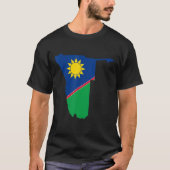 Namibia flag in Namibia outline Namibia T-shirt (Voorkant)