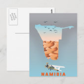 Namibia kaart (Voorkant / Achterkant)