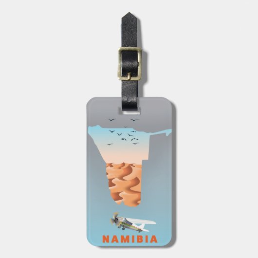 Namibia kaart bagagelabel (Voorkant verticaal)