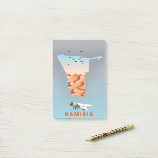 Namibia kaart post-it® notes (Op bureau)