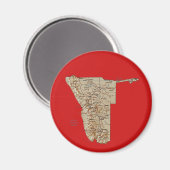 Namibia Kaartmagneet Magneet (Voorkant / Achterkant)