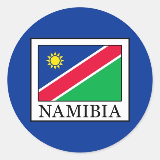 Namibia Ronde Sticker (Voorkant)