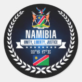 Namibia Ronde Sticker (Voorkant)