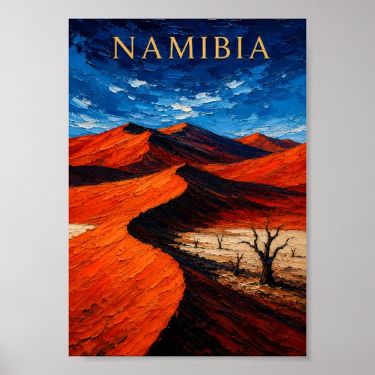 Namibia: Scenic Desert Dunes Art Souvenir Poster (Voorkant)