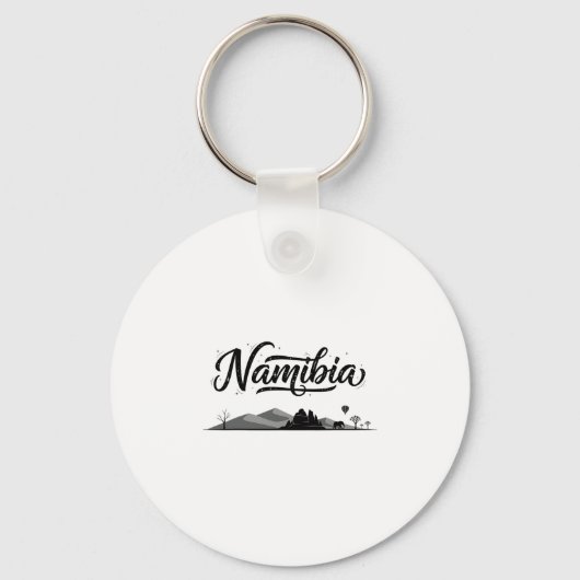Namibia Silhouette Reis Vakantie Outfits Sleutelhanger (Voorkant)