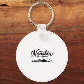 Namibia Silhouette Reis Vakantie Outfits Sleutelhanger (Voorkant)