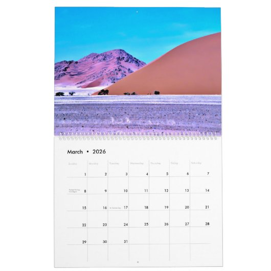 namibia sossusvlei Calendar Kalender (Mar 2026)