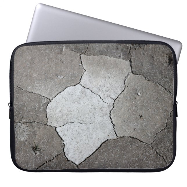 Namibian Desert Gebarsten Modder Laptop Sleeve (Voorkant)