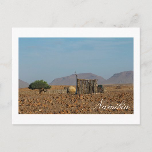 Namibië Africa Himba Settlement Structures Briefkaart (Voorkant)