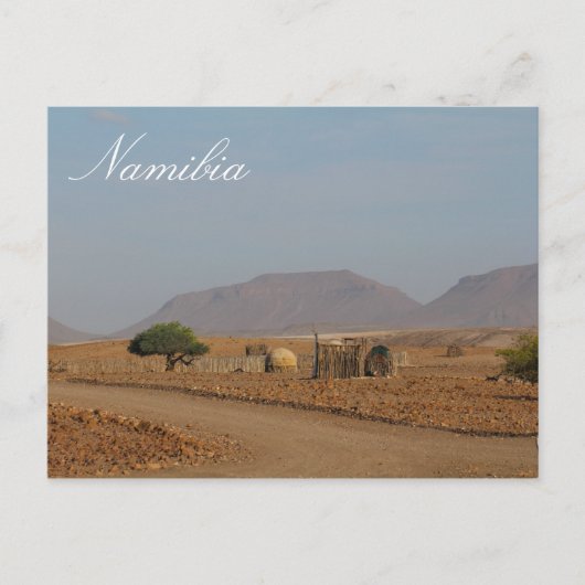 Namibië Africa Himba Settlement Structures Briefkaart (Voorkant)