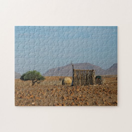 Namibië Africa Himba Settlement Structures Legpuzzel (Horizontaal)
