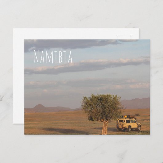 Namibië Afrika 4x4 Natuur autolandschap Briefkaart (Voorkant / Achterkant)