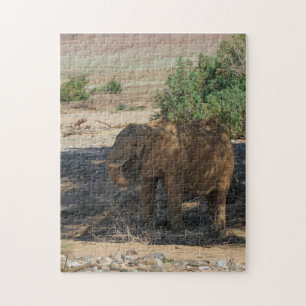 Namibië Afrika Huab Elephant Damaraland Legpuzzel