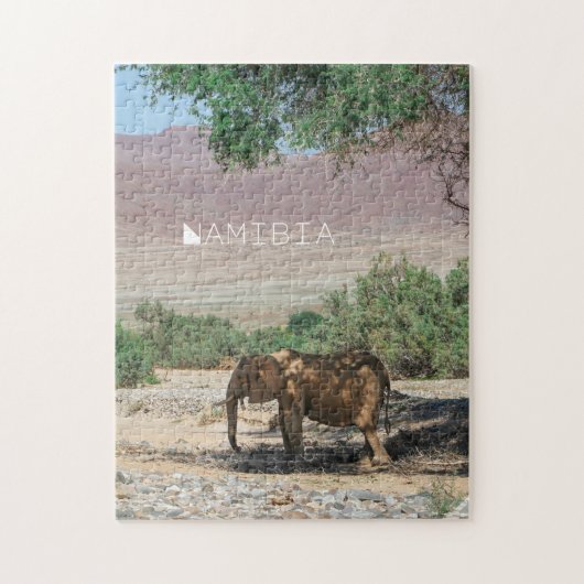 Namibië Afrika Huab Elephant Damaraland Legpuzzel (Verticaal)
