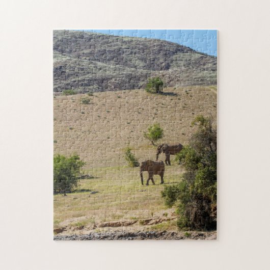 Namibië Afrika Huab Elephant Damaraland Legpuzzel (Verticaal)
