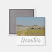 Namibië Afrika Landschap Namibische Woestijnweg 4x Magneet (Voorkant / Achterkant)