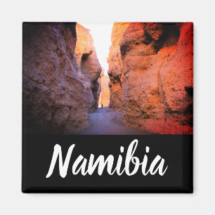 Namibië Afrika Sesriem Canyon Girl Walking Desert Magneet