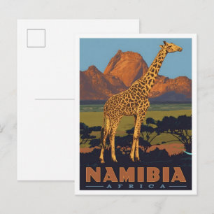 Namibië Afrika Vintage Reizen  Briefkaart