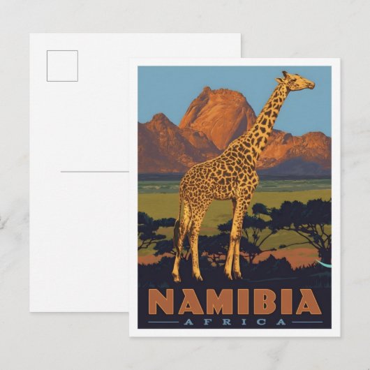 Namibië Afrika Vintage Reizen  Briefkaart (Voorkant / Achterkant)