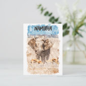 Namibië Afrika Wildlife Safari Briefkaart (Staand voorkant)