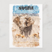 Namibië Afrika Wildlife Safari Briefkaart (Voorkant)