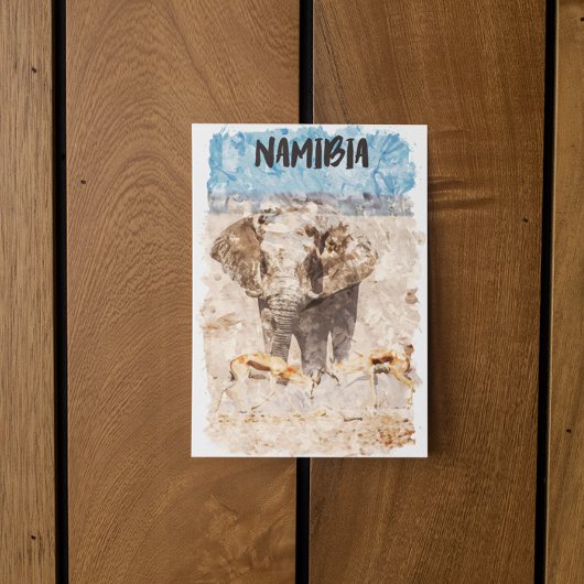 Namibië Afrika Wildlife Safari Briefkaart