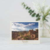 Namibië - briefkaart Damaraland met tekst (Staand voorkant)