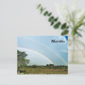 Namibië dubbele regenboog briefkaart (Staand voorkant)