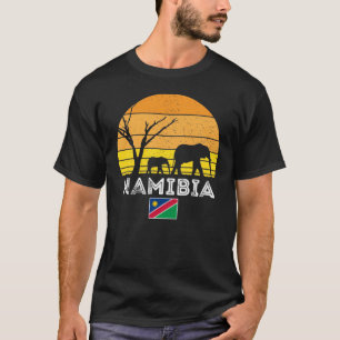 Namibië Elephant Safari Sunset T-Shirt