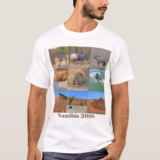 Namibië en Botswana Scenes T-shirt (Voorkant)