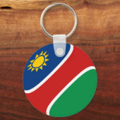 Namibië Fisheye Flag Sleutelhanger (Voorkant)