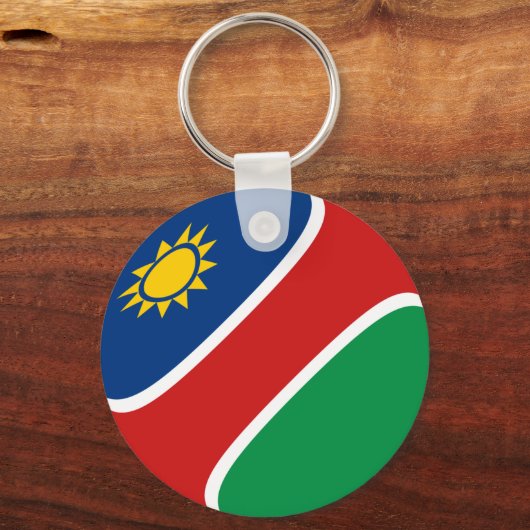 Namibië Fisheye Flag Sleutelhanger (Voorkant)