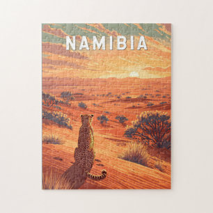 Namibië Illustratie Reis Kunst Vintage Legpuzzel