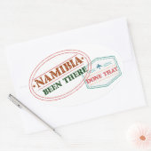Namibië is daar geweest ovale sticker (Envelop)