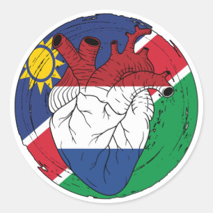 Namibië Koningsdag Nederland Ronde Sticker