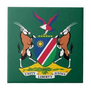 Namibië land wapen wapens symbool embleem vlag tegeltje
