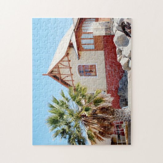 Namibië Lüderitz Architecture House Palm Tree Legpuzzel (Verticaal)